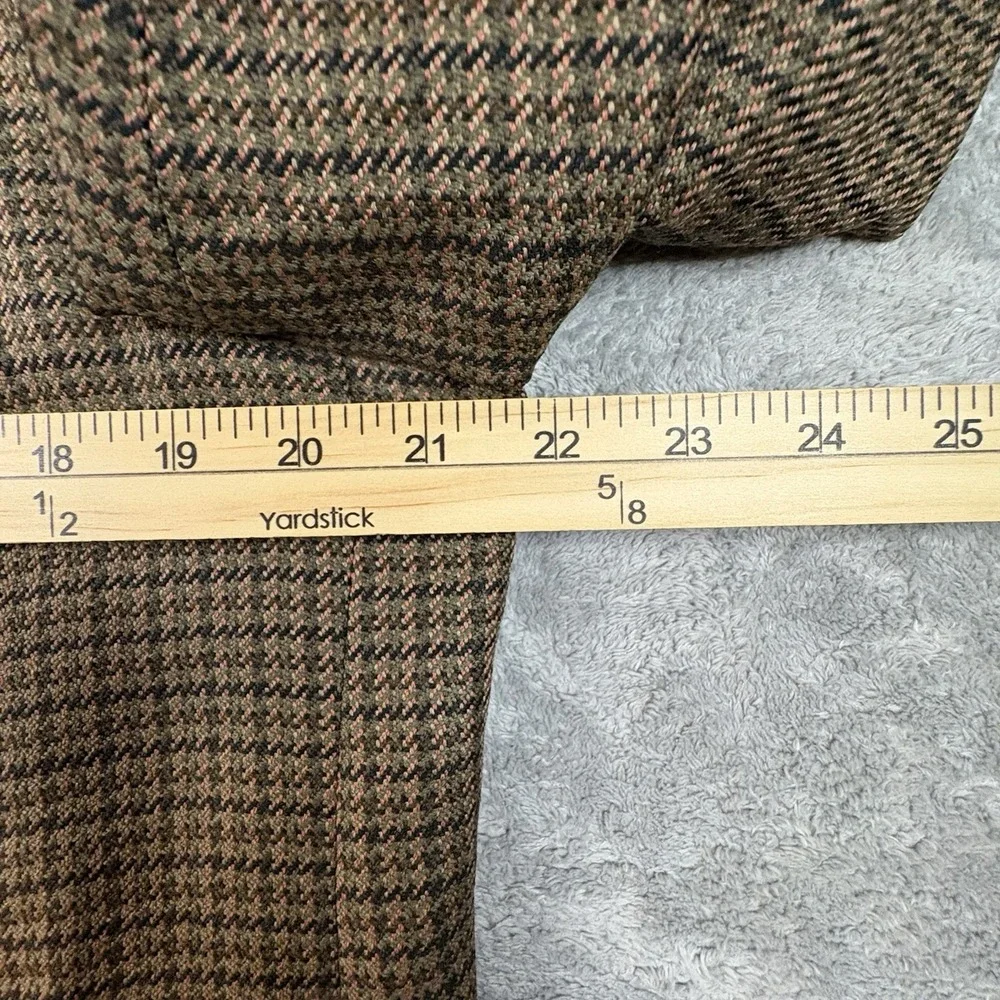 VTG Burberrys Men's ~40R Brown Olive Houndstooth Pure Wool Blazer West Germany